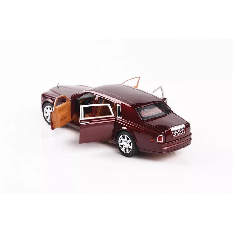 XE ROLLS ROYCE PHANTOM xe mô hình kim loại, chạy cót, có âm nhạc 19.5x6.5x5.5cm