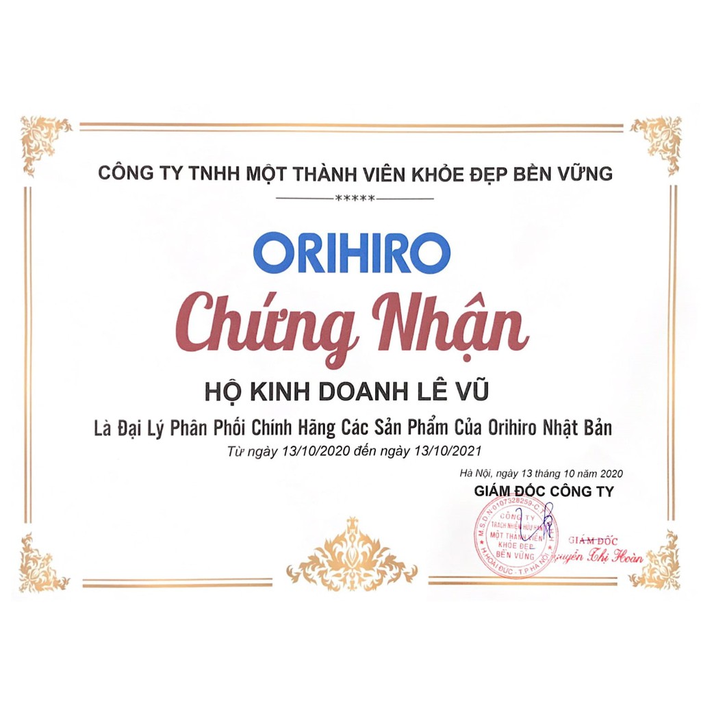 (HÀNG CHÍNH HÃNG) TRÀ DIẾP CÁ THẢI ĐỘC ORIHIRO 60 Gói