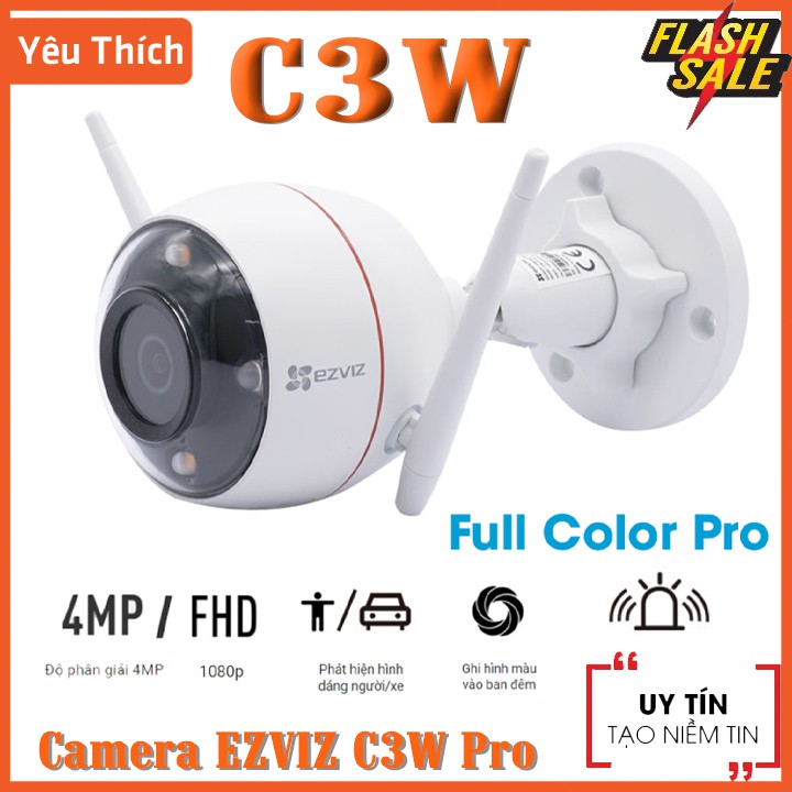 [Tùy Chọn Thẻ Nhớ] Camera wifi C3W Full Color Pro 4Mpx (Phiên Bản Pro Hỗ Trợ Phát Hiện Người Bằng AI) Có Màu Ban Đêm