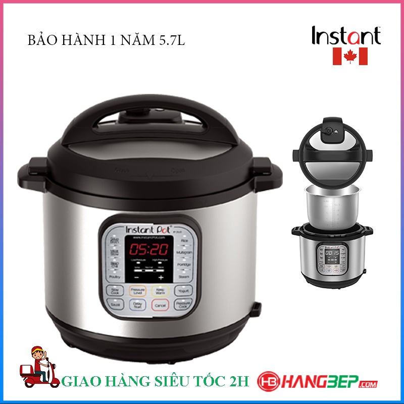 [Mã ELHADEV giảm 4% đơn 300K] Nồi áp suất đa năng 5.7 lít Instant Pot Duo 7 trong 1 - Bảo hành chính hãng 12 tháng