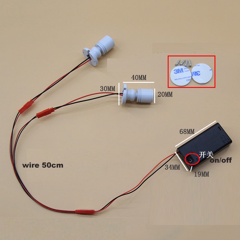 Đèn led mini 2 Trong 1 Có Giá Đỡ Pin Trước & Sau 1w