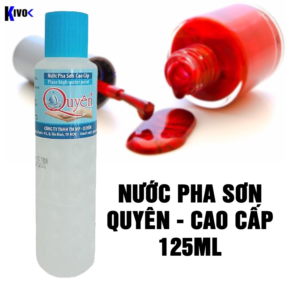 Nước pha sơn móng tay Quyên dụng cụ chuyên dụng làm móng tay nghệ thuật nail - 125ml-dùng đẻ pha nước sơn khi bị đặc