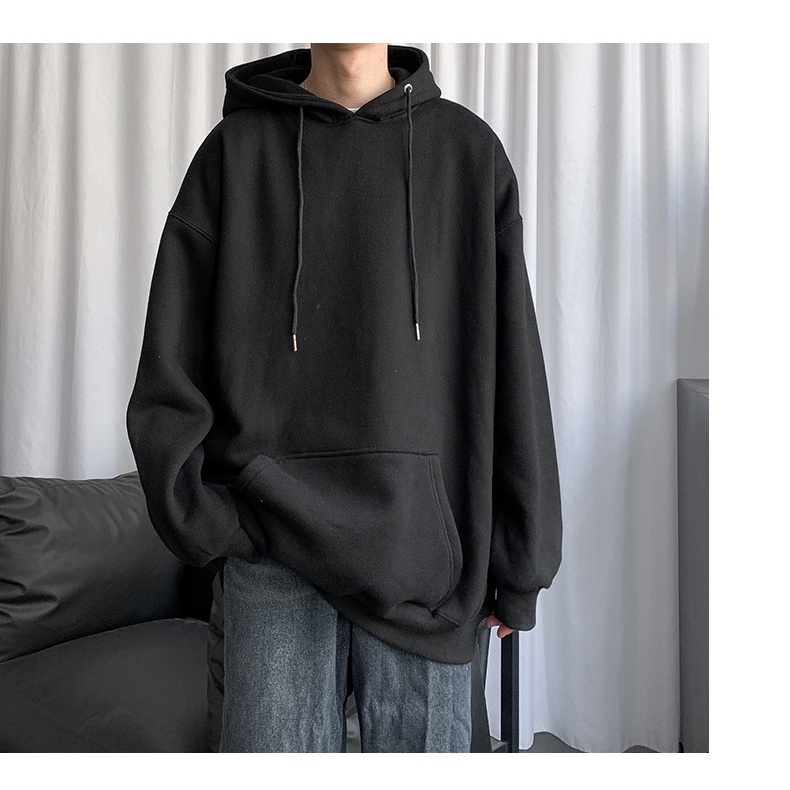 Áo Hoodie Nam Nữ Trơn Nỉ Dài Tay Phong Cách Hàn Quốc Tay Dài Form Rộng | BigBuy360 - bigbuy360.vn