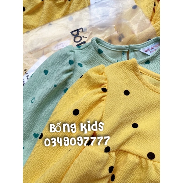 Váy Thu Bé Gái Vải Thun Xốp GÊ