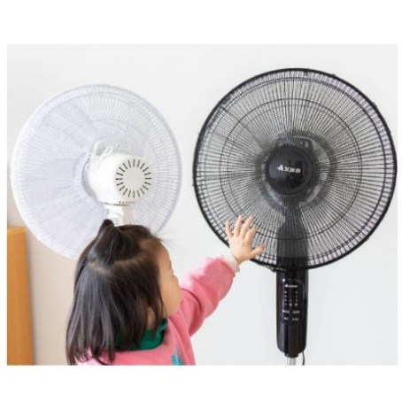 Lưới bọc lồng quạt máy có dây rút an toàn cho bé, Lưới bọc vải an toàn cho trẻ phủ cả mặt sau mẫu hoạt hình dễ thương