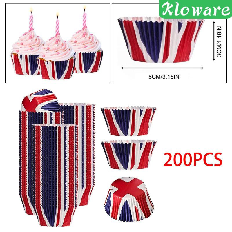 Set 200 Đế Bánh Cupcake Nhiều Kiểu Dáng Tiện Dụng Chất Lượng Cao