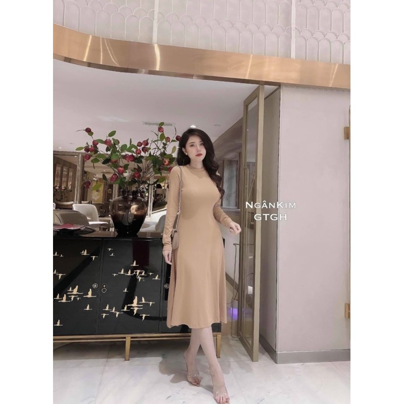 VÁY MAXI XOÈ TAY DÀI MS15100