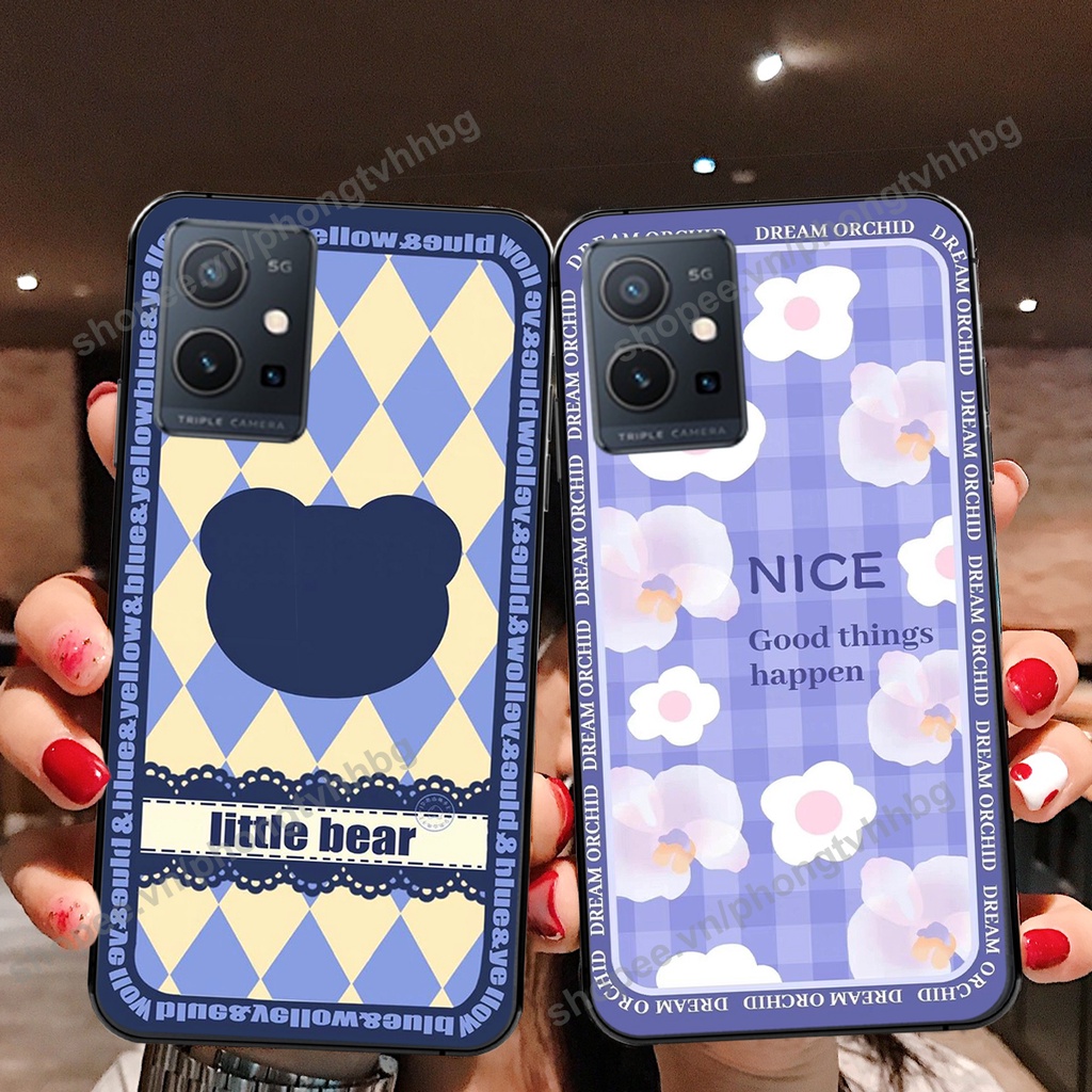 Ốp Lưng Vivo Y55 5G -  Vivo Y55 2022 mẫu trái tim gấu cute cực đẹp siêu hot