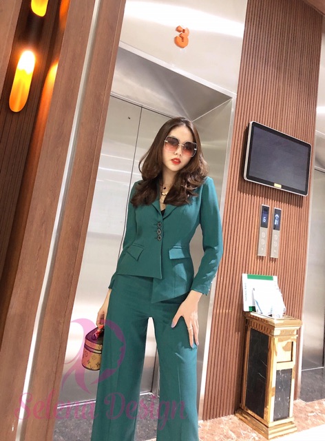 SET VEST XANH CAO CẤP🌸DÁNG QUẦN XUÔNG☘️ HÀNG THIẾT KẾ