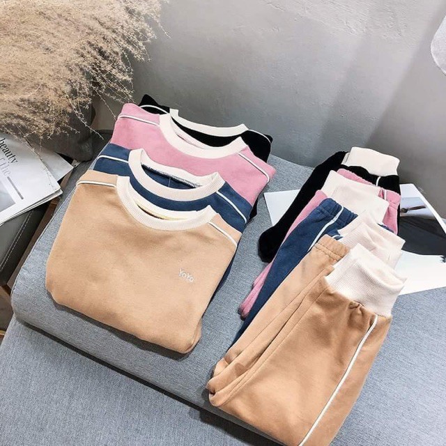 [Mã FAMAYFA2 giảm 10K đơn 50K] Bộ trơn da cá né viền bé trai