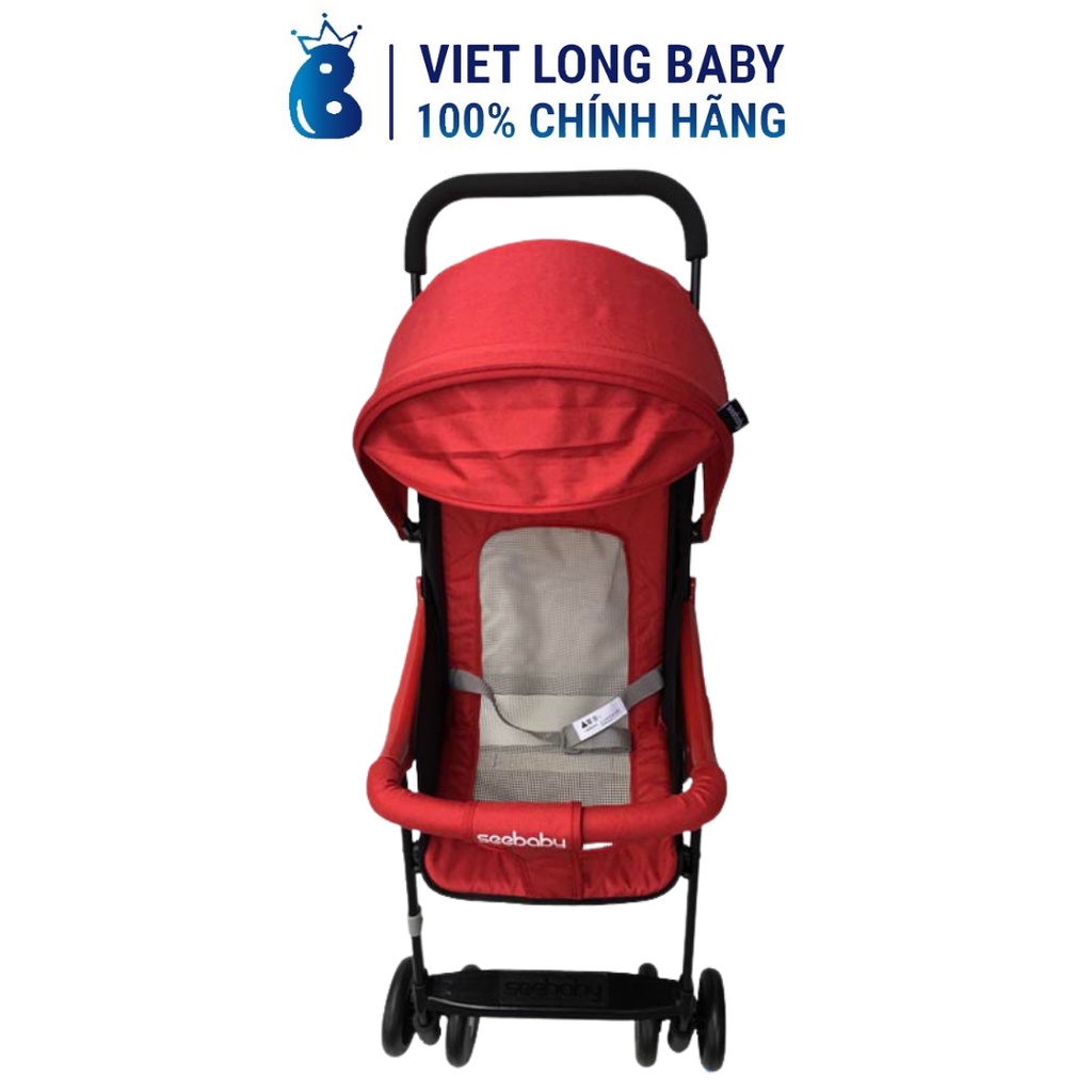 Xe đẩy du lịch siêu nhẹ Seebaby QQ2 (chế độ nằm + ngồi) lưng nằm bằng lưới NHIỀU MÀU