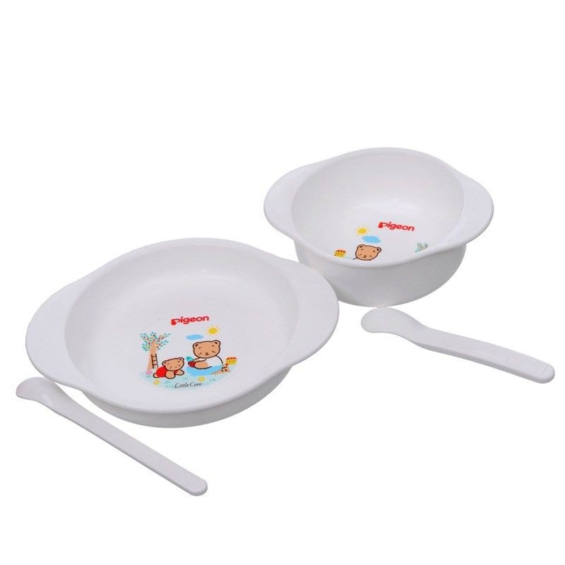 Bộ bát thìa tập ăn Mini Pigeon