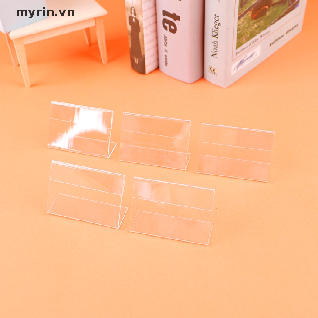 Bộ 5 Khung Gắn Thẻ Ghi Giá Tiền Bằng Acrylic Tiện Dụng