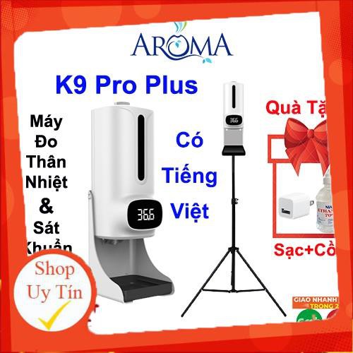MÁY ĐO THÂN NHIỆT k9 pro plus KIÊM XỊT SÁT KHUẨN TAY TỰ ĐỘNG | MÁY KHỬ KHUẨN XỊT RỬA TAY KHỬ TRÙNG BẢO VỆ SỨC KHỎE.