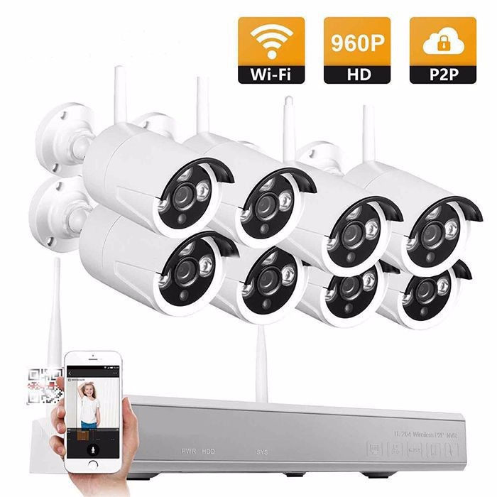 Bộ Kit Camera Không Dây NVR KIT 1.3MP HD - 8 Kênh