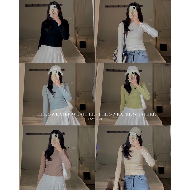 [Mã 253FASHIONSALE giảm 12% đơn 99K] Áo basic croptop thun tăm dáng ôm loại dày (Ảnh thật)