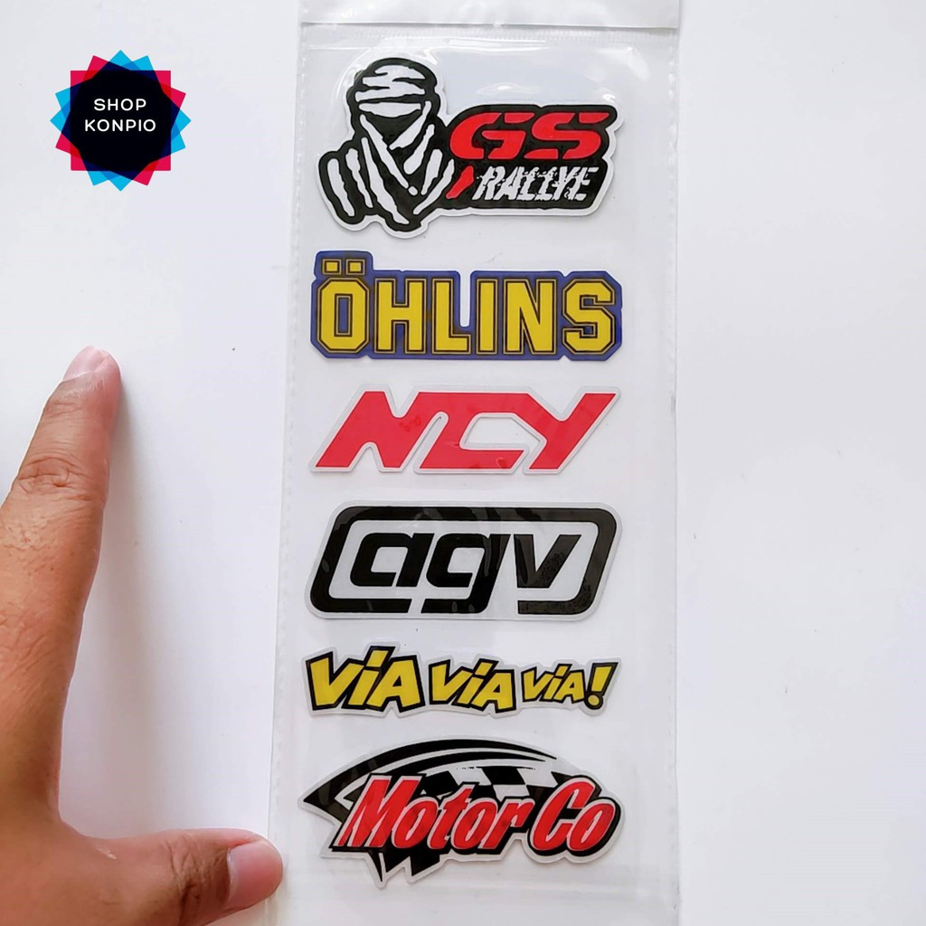 Bộ Tem Sticker Phản Quang VIa Via Cao Cấp Dán Xe Máy, Ô Tô, Mũ Bảo Hiểm, Chống Thấm Nước, Chống Bay Màu