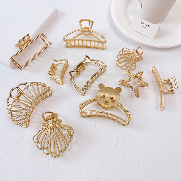 Kẹp Tóc Càng Cua Hàn Quốc Kim Loại Ngọc Trai Phụ Kiện Thời Trang Cho Nữ AB135