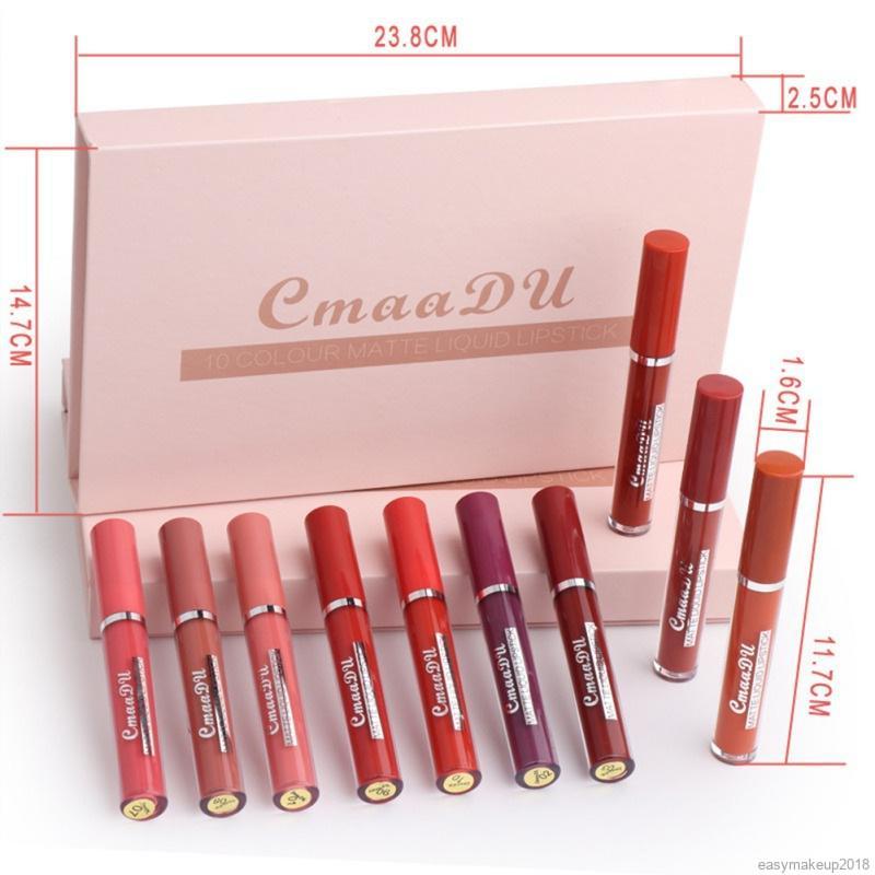 [Hàng mới về] Bộ 10 son kem lì CmaaDU lâu trôi chống thấm nước | BigBuy360 - bigbuy360.vn