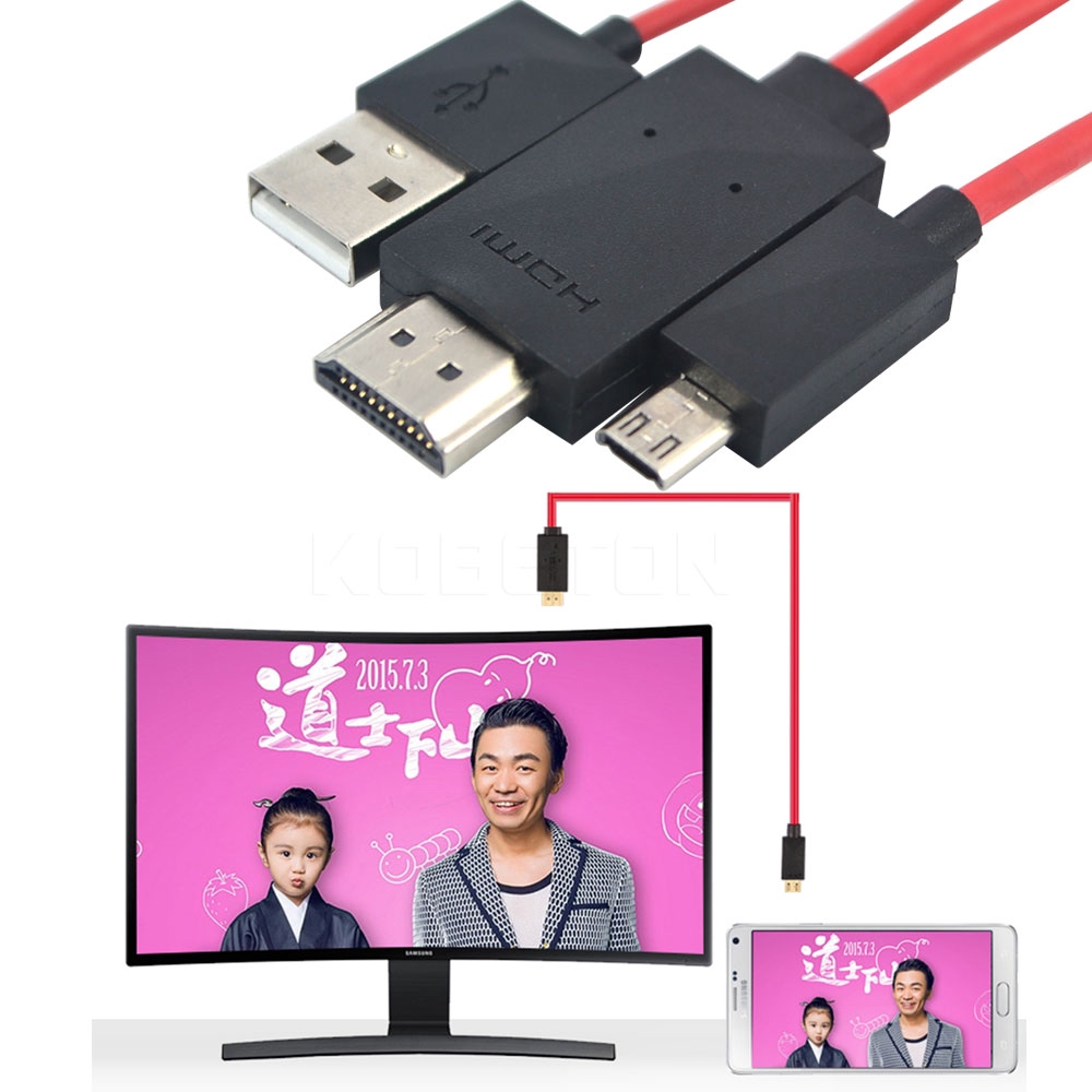 Cáp chuyển đổi đầu Micro USB sang HDMI 1080P HD 11PIN MHL