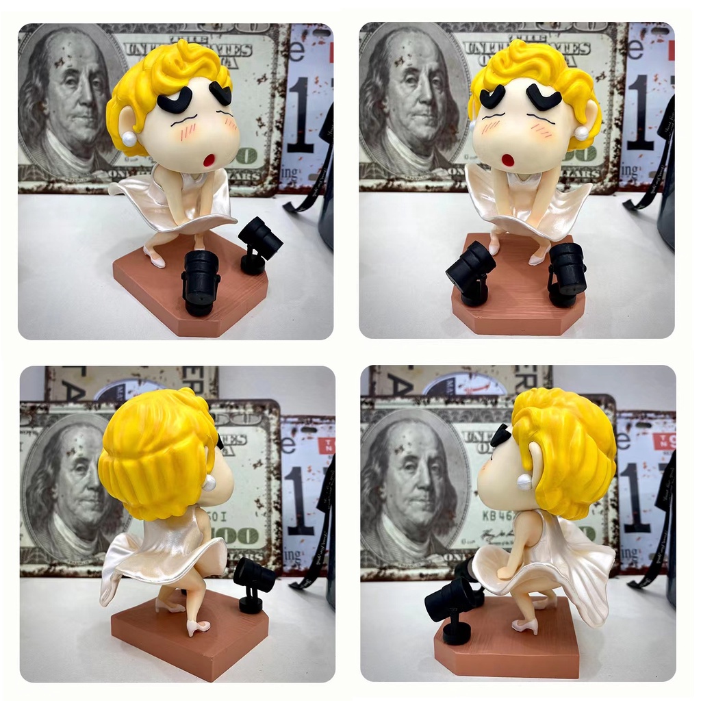 Nohara Mô Hình shin-chan Búp Bê shin-chan marilyn monroe psyduck Cỡ Nhỏ Sáng Tạo