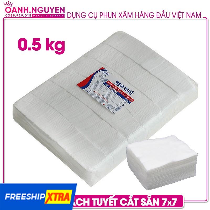 Bông cắt sẵn Bạch Tuyết 7x7 cm, 0.5 kg