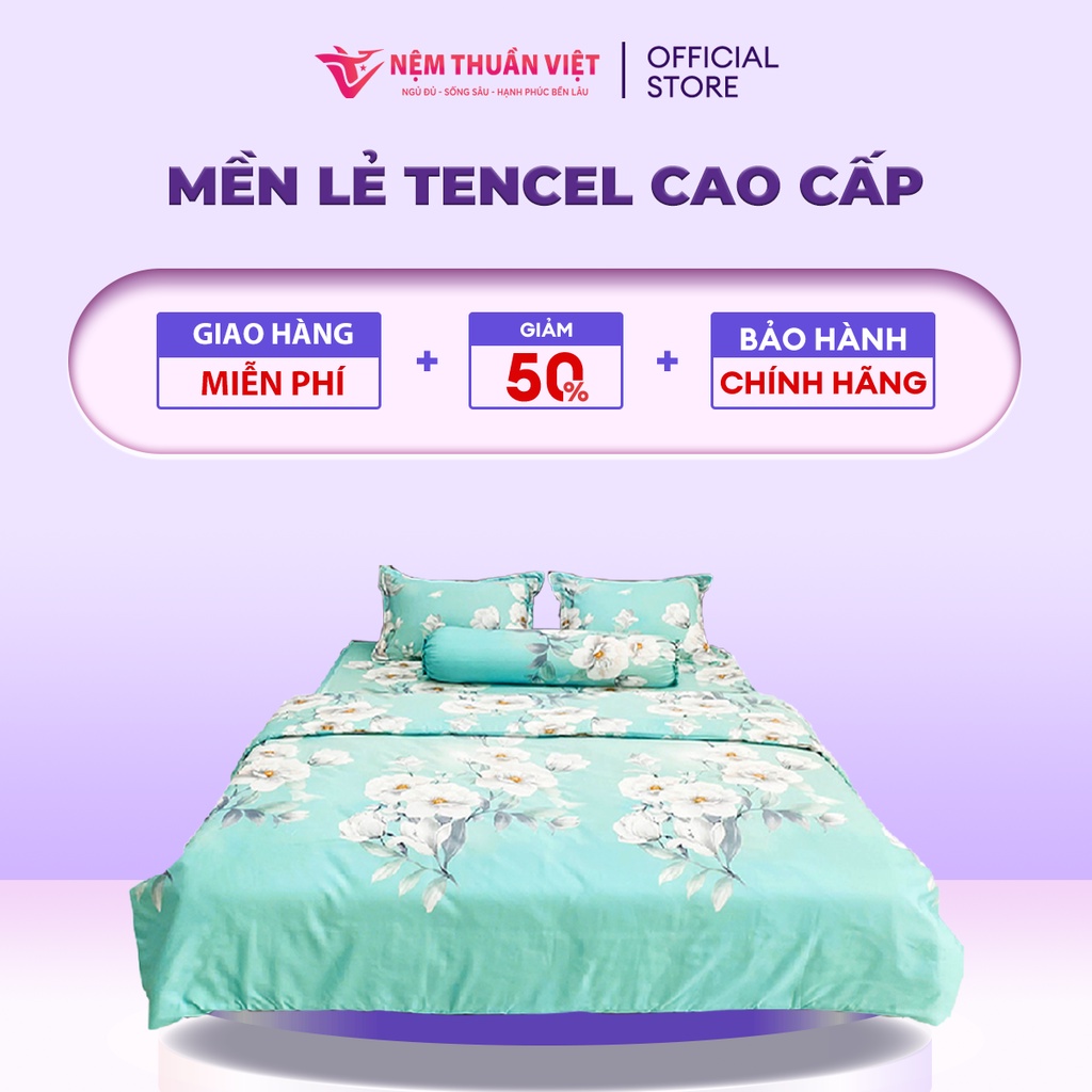 Mền Tencel Thuần Việt Cao Cấp - Xanh TVM03 - Kích Thước 180x200