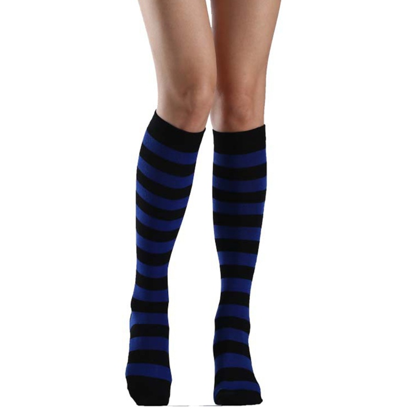 Youyo Vớ Cotton Dài Qua Gối Thoáng Khí Họa Tiết Sọc Cầu Vồng Nhiều Màu Sắc Dành Cho Nữ Đi Tiệc Khiêu Vũ