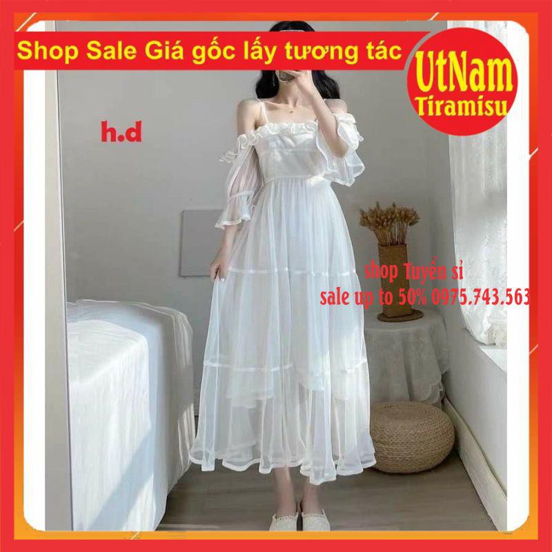 Váy công chúa trễ vai ren ulzzang có ảnh thật sp ♥️Váy tiểu thư dáng dài Vintage | BigBuy360 - bigbuy360.vn