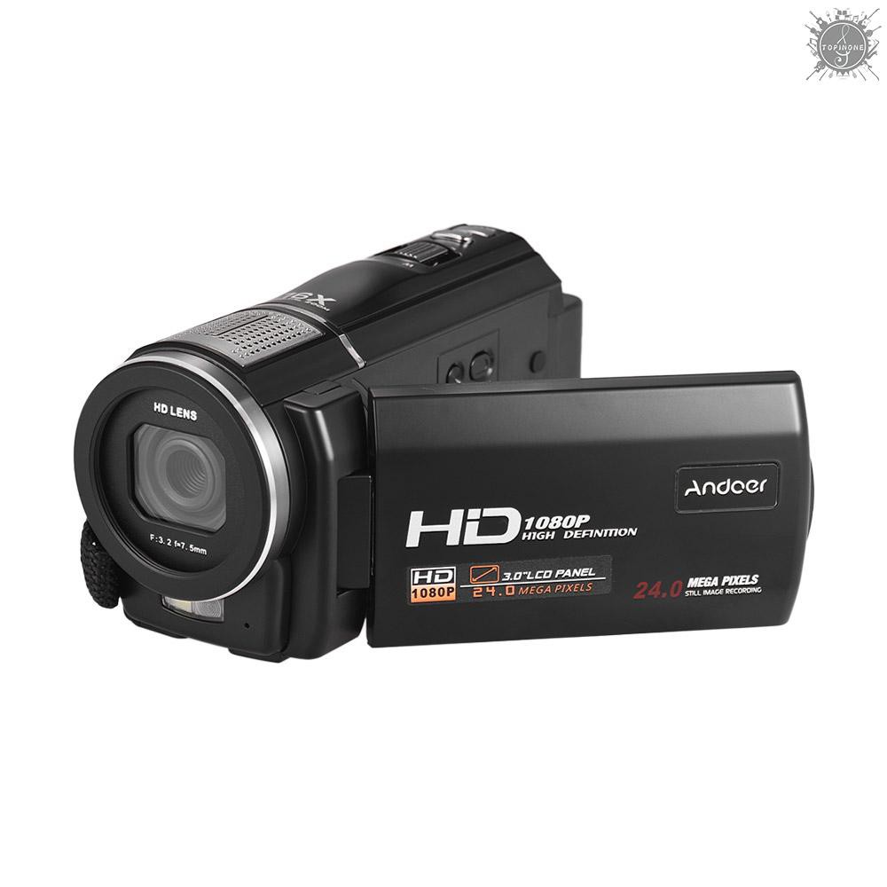 Máy Quay Phim Kĩ Thuật Số Andoer Hdv-F5 1080p Full Hd 24mp 16x Zoom 3.0 Inch Lcd | BigBuy360 - bigbuy360.vn