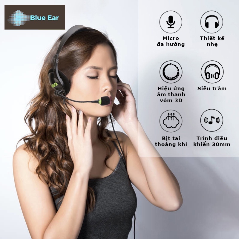 Tai Nghe Soyto SY440 Tích Hợp Micro, Phù Hợp Học Online, Telesale, CSKH, Salephone
