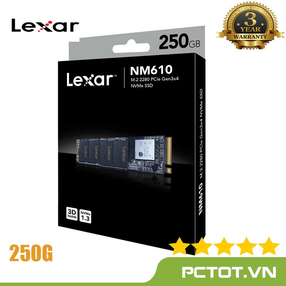 [Mã ELMS05 giảm 5% đơn 300k]Ổ cứng SSD PCIe NVMe Lexar NM610 250GB - Chính hãng Mai Hoàng | BigBuy360 - bigbuy360.vn