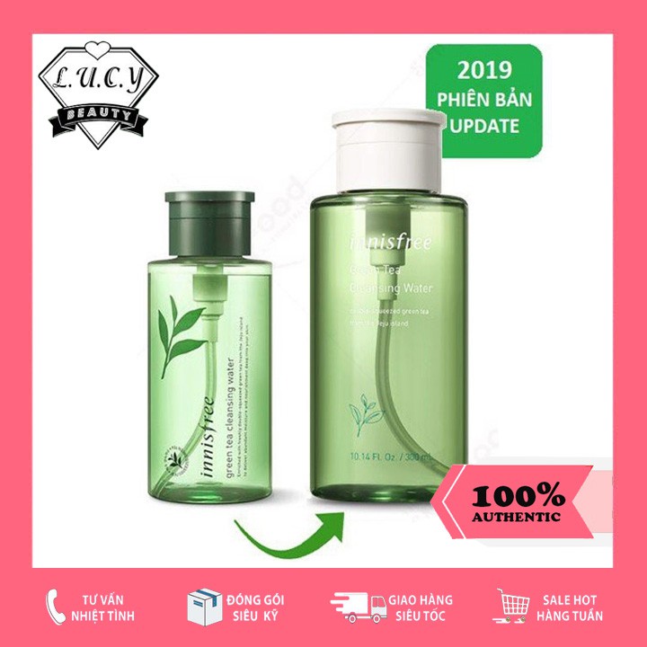 Hàng Hàn- Nước tẩy trang innisfree Green Tea Cleansing Water 300ml