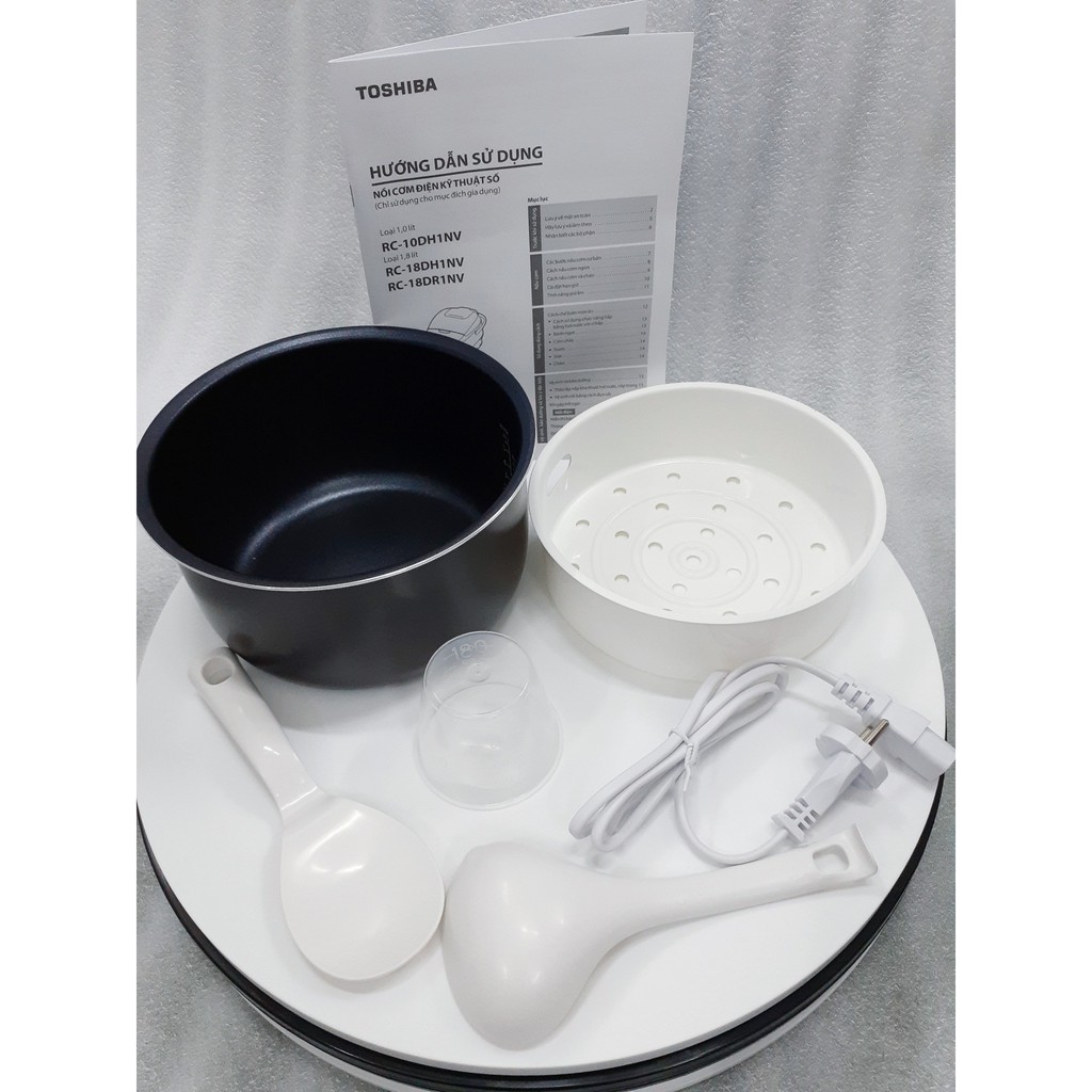 Nồi cơm điện tử Toshiba RC-10DH (W), 1.0L, hàng công ty BH 12 tháng | BigBuy360 - bigbuy360.vn