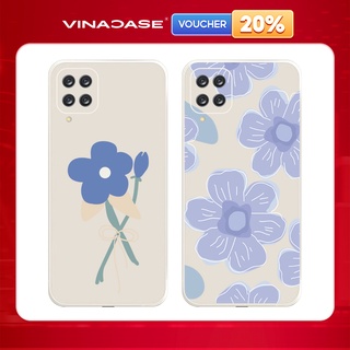 Ốp lưng Vina Case Samsung A10/A10S/A51/A32/A12/....Silicone TPU dẻo viền vuông bảo vệ camera hình Hoa tím