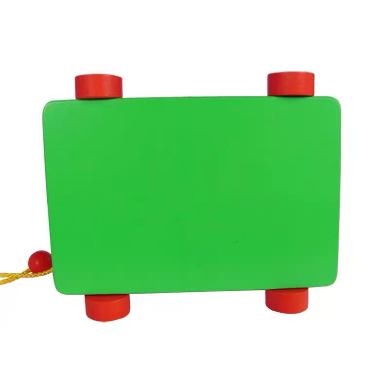 Xe Kéo Luồn Hạt Bằng Gỗ Giúp Bé Phát Triển Tư Duy - Loại To