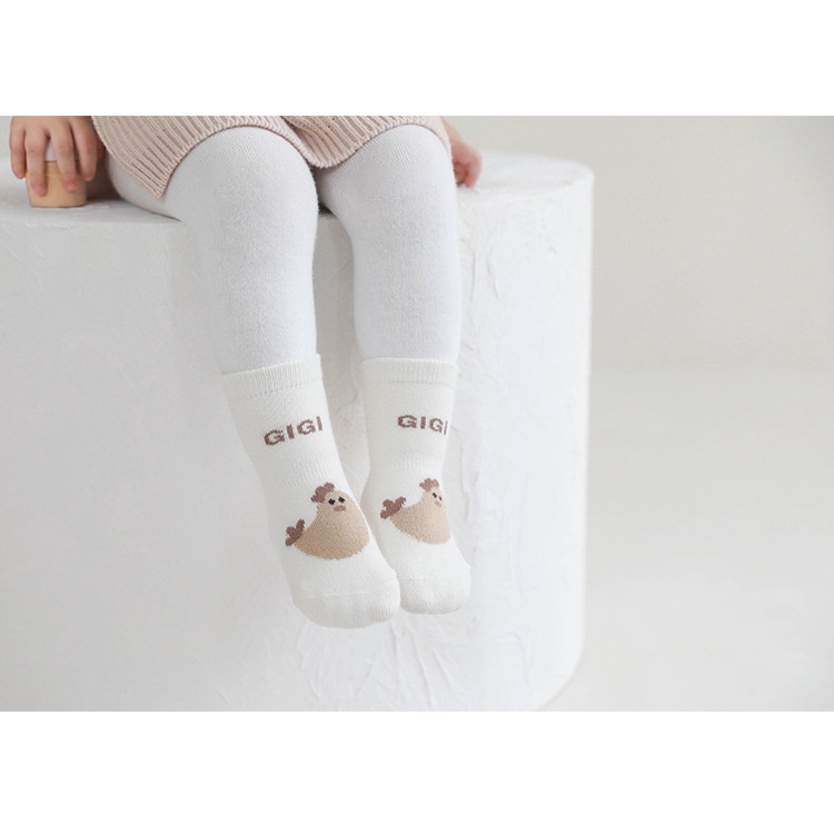 Vớ đi trong nhà KokoroCare YR-19 2022 chống trượt in hình gà dễ thương cho bé 0-5 tuổi S M L