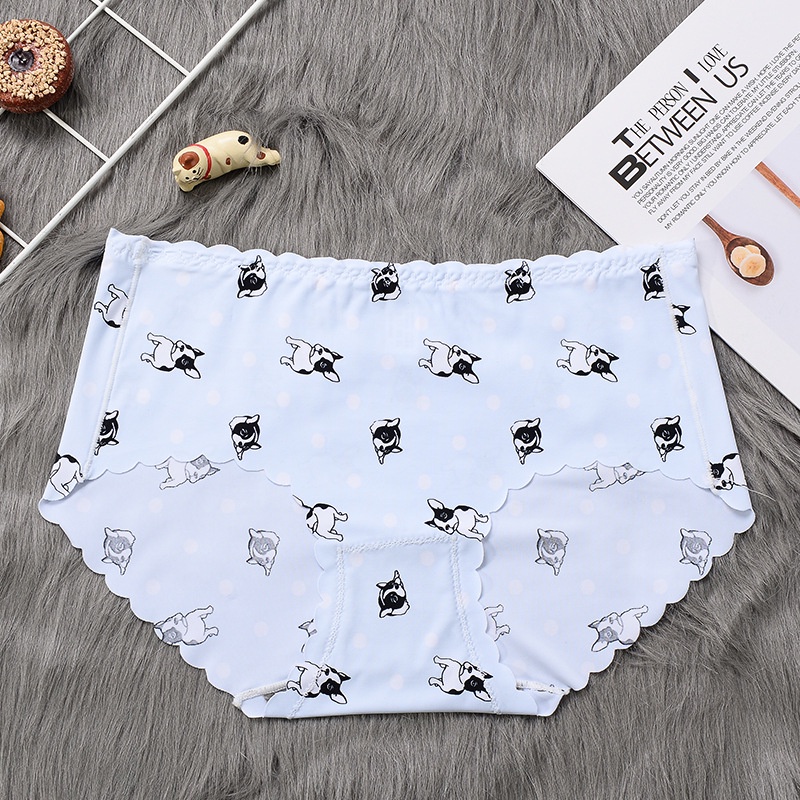 Quần Lót Nữ Su Không Đường May Họa Tiết Dễ Thương Co Giãn Cực Tốt DAN L&amp;U 885