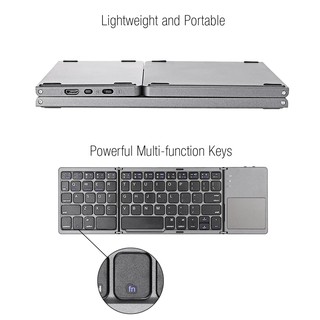 Bàn phím Bluetooth tích hợp chuột touchpad gấp gọn B033