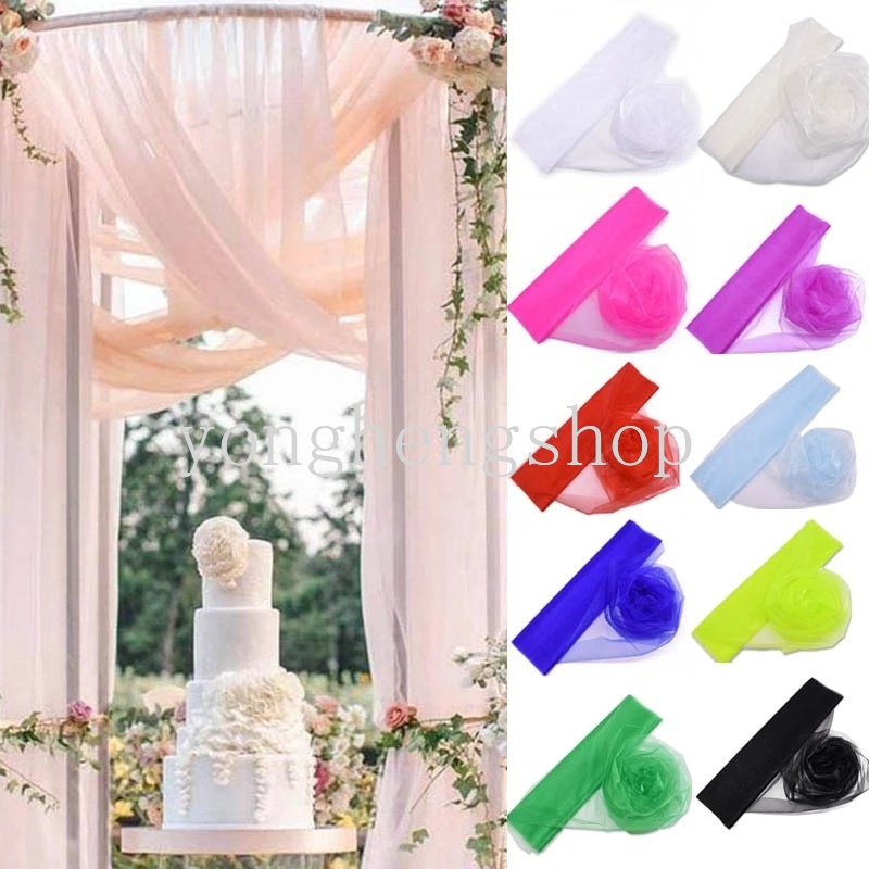 Cuộn Vải Tuyn Mỏng 10M Làm Phông Nền Trang Trí Tiệc Cưới/Sinh Nhật DIY