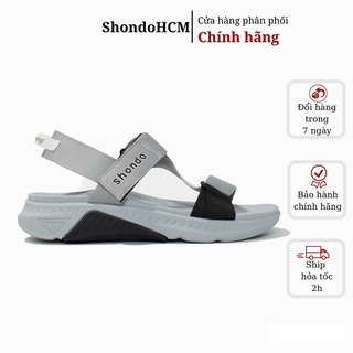 Giày Sandals Nam Nữ Shondo F7 Racing Xám Phối Đen F7R1020 Shondo chính hãng