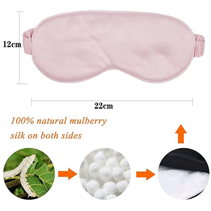 Bịt Mắt Ngủ / Bịt Mắt Bằng Lụa 100% Tự Nhiên Mềm Mại Nhỏ Gọn Cho Nam / Nữ / Bịt Mắt Khi Đi Du Lịch