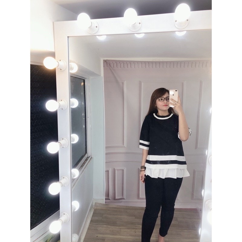 Áo baby don phối lé trắng TT12