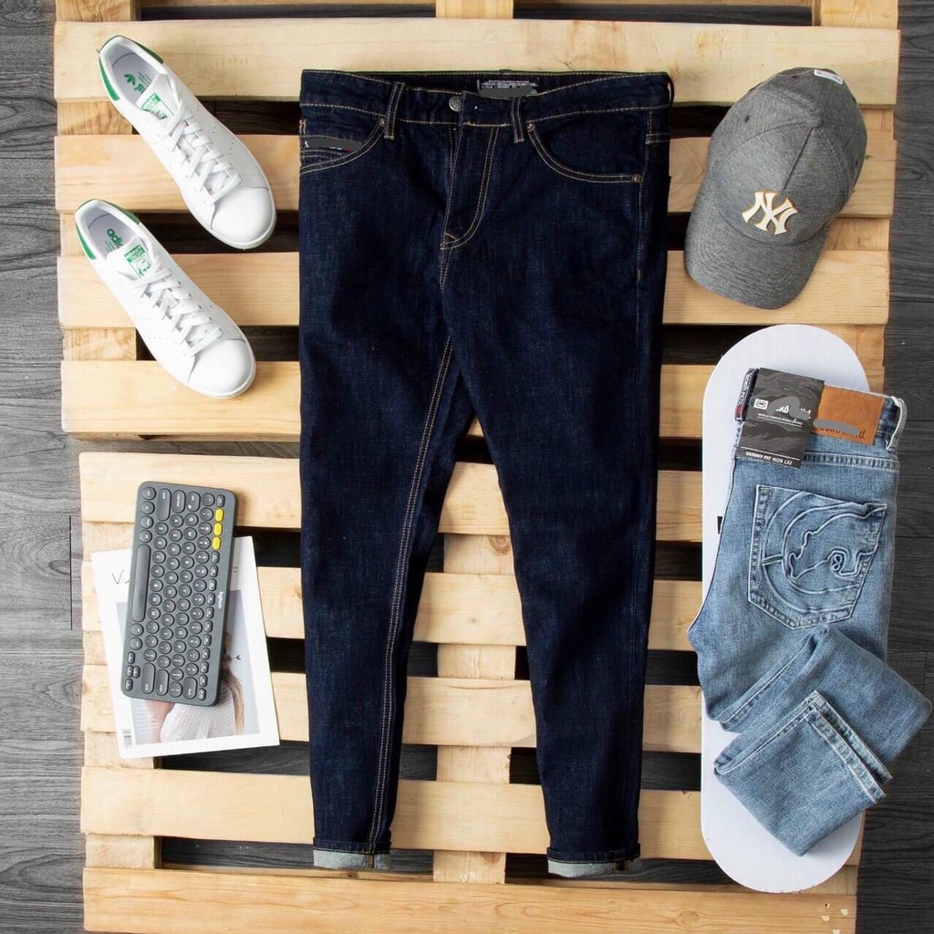 Quần Jean Nam Trơn Màu Xanh Đen 🔵 𝐅𝐑𝐄𝐄 𝐒𝐇𝐈𝐏 🔵 Quần Bò Nam Co Giãn Thời Trang Hpfashion - Qjnhp014 | BigBuy360 - bigbuy360.vn