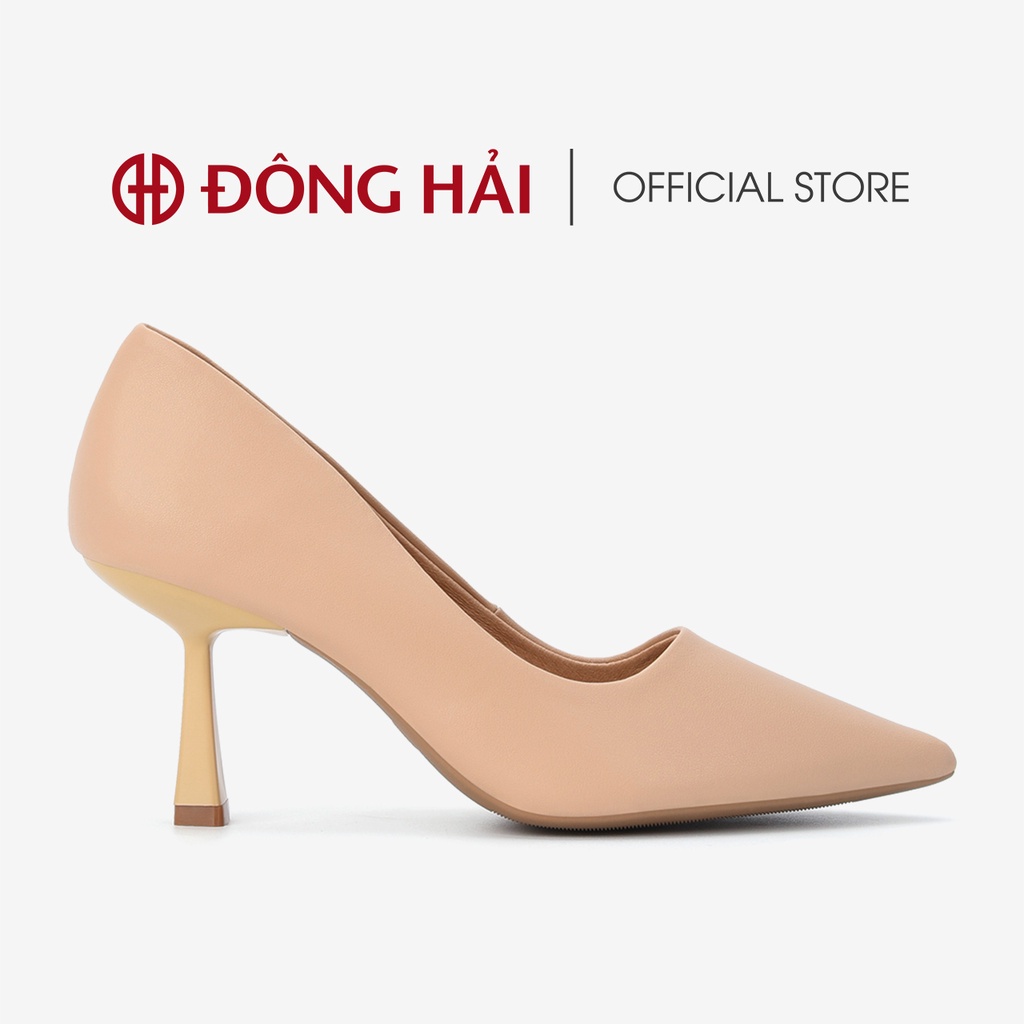 Giày cao gót nữ Đông Hải thiết kế mũi nhọn sang trọng da mờ cá tính gót cao 7cm - G5802