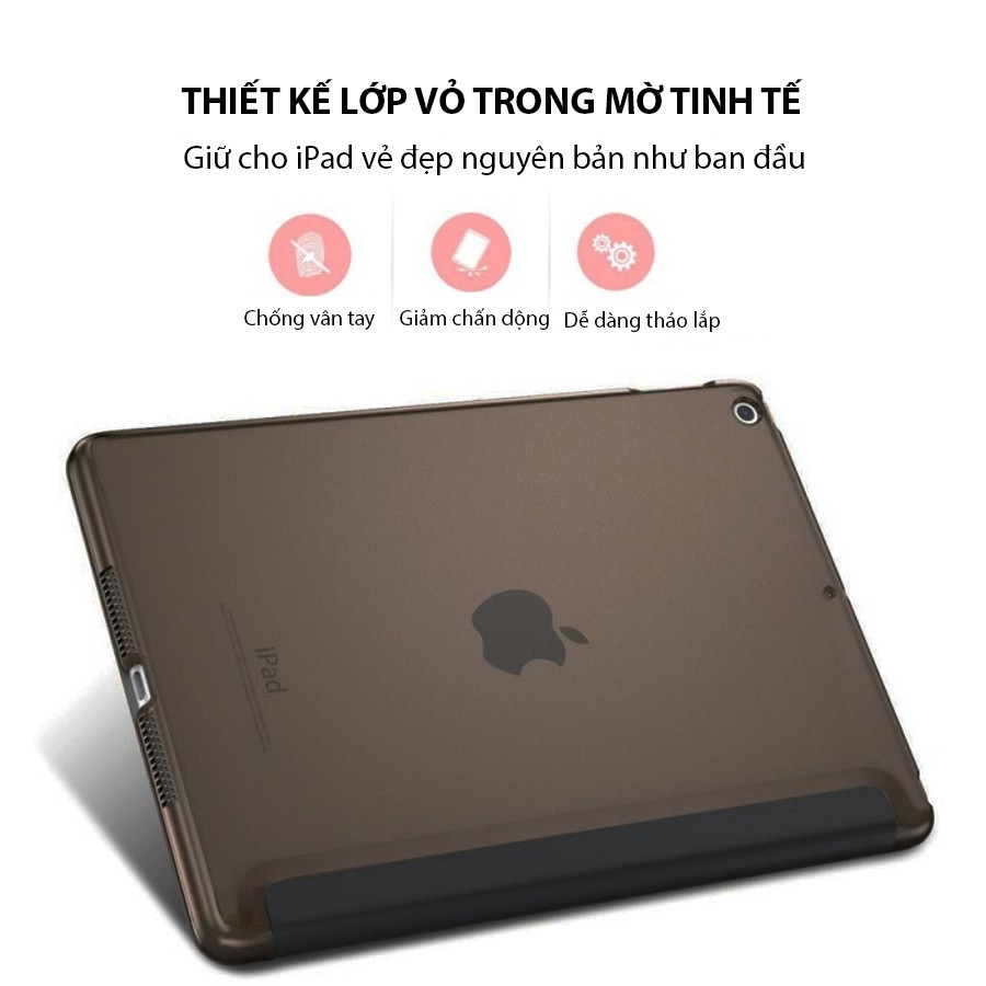 Bao Da iPad Màu Đen Trong Mờ Tuyệt Đẹp | BigBuy360 - bigbuy360.vn