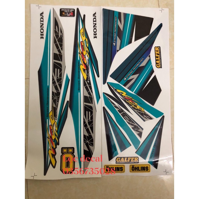 Tem xe Wave 110 Mẫu Xanh Lam Nice