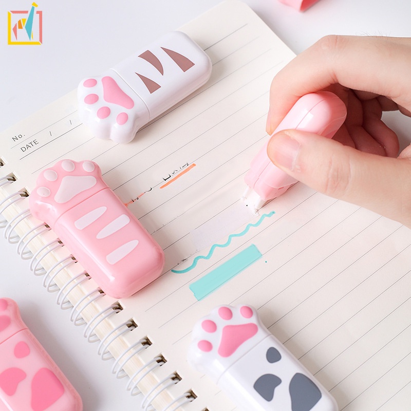Bút xóa kéo hình dấu chân mèo dễ thương
