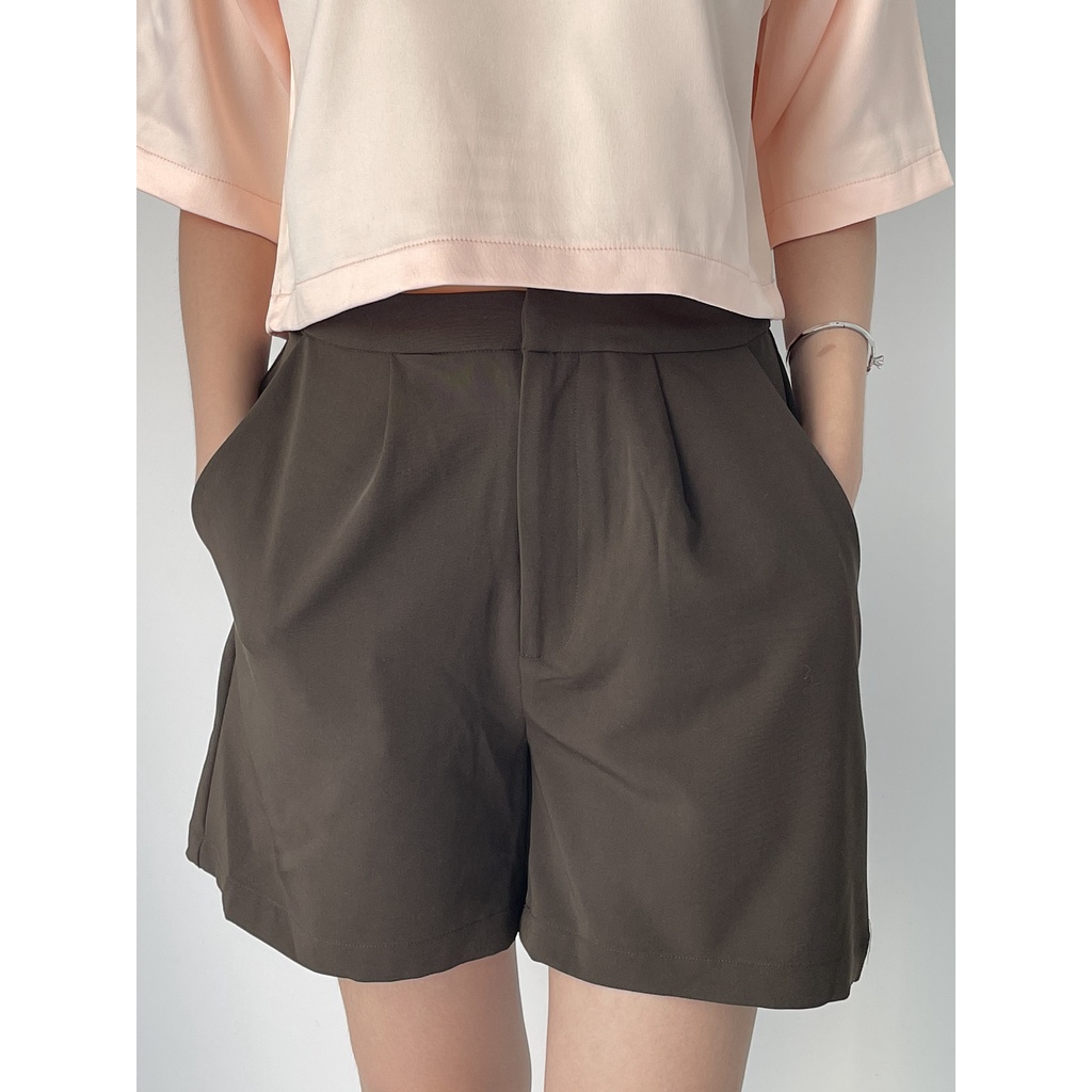 Quần short nữ mặc nhà màu nâu hàng VNXK cao cấp