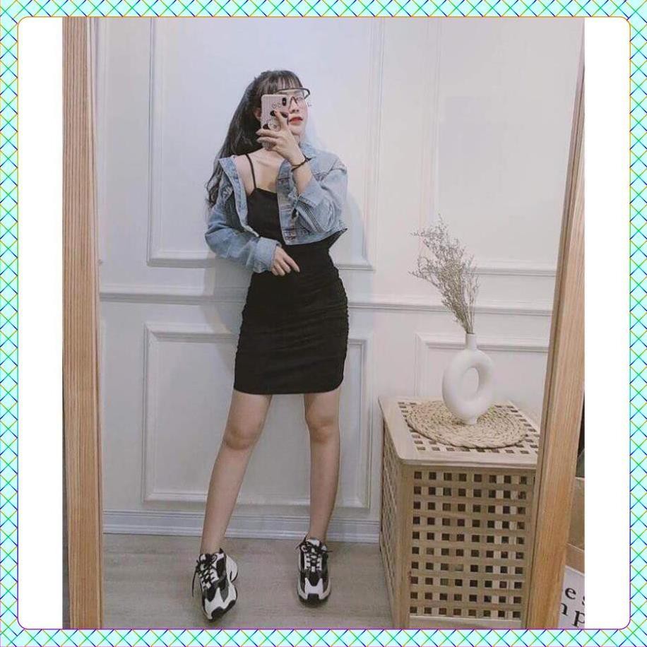 [FREESHIP] Váy Body 2 Dây Dúm Eo Nữ, Đầm 2s trơn dáng ôm co giãn màu ĐEN | TRẮNG | TÍM Ulzzang SIÊU ĐẸP | BigBuy360 - bigbuy360.vn